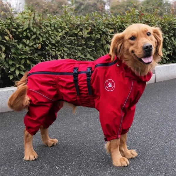 Waterproof Pet Dog Jacket Reflective Rain Dog Coat