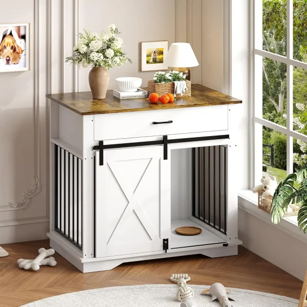 Wooden Dog Kennel with Double Doors,