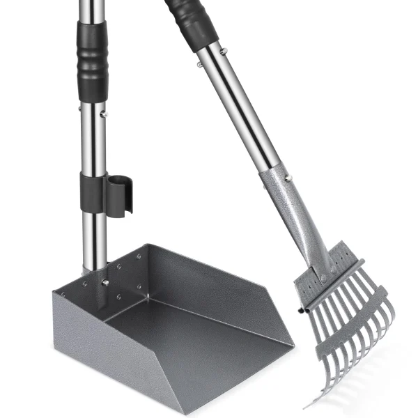 Dog Pooper Scooper, Dog Poop Tray, and Rake