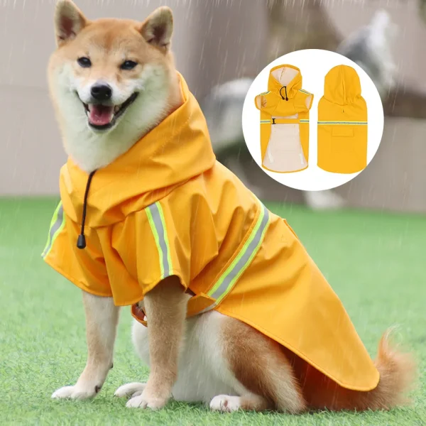 Waterproof Large Dog Raincoat Corgi